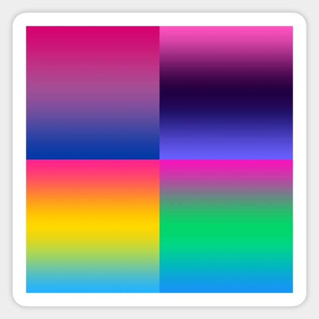 Bi+ Gradients (2x2 Cube) Sticker by opalaricious